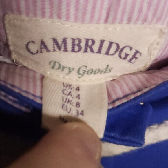 Cambridge Dry Goods Blue Nautical Preppy Mini Skirt 4 - Picture 4 of 6